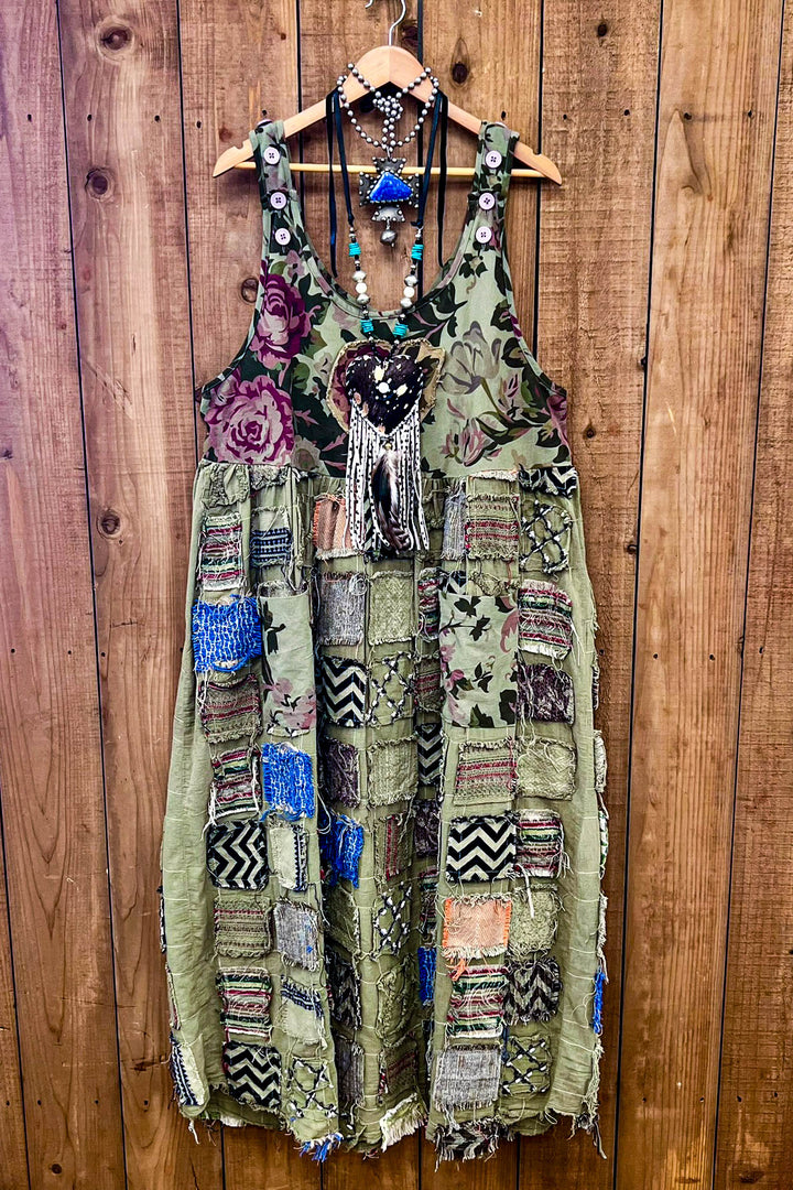 Autumn Meadow Maxi Dress - 100% Cotton - Made in USA