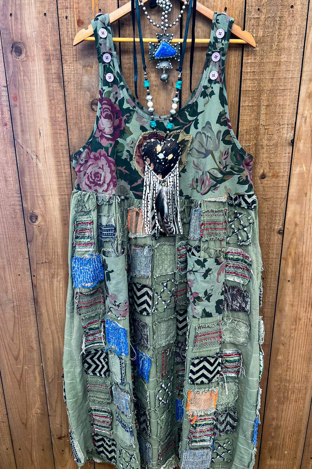 Autumn Meadow Maxi Dress - 100% Cotton - Made in USA