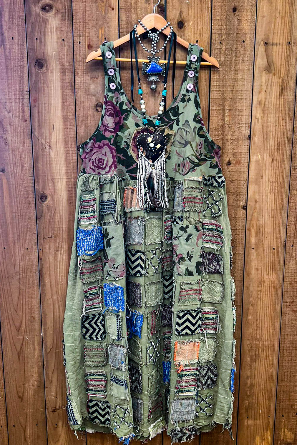Autumn Meadow Maxi Dress - 100% Cotton - Made in USA
