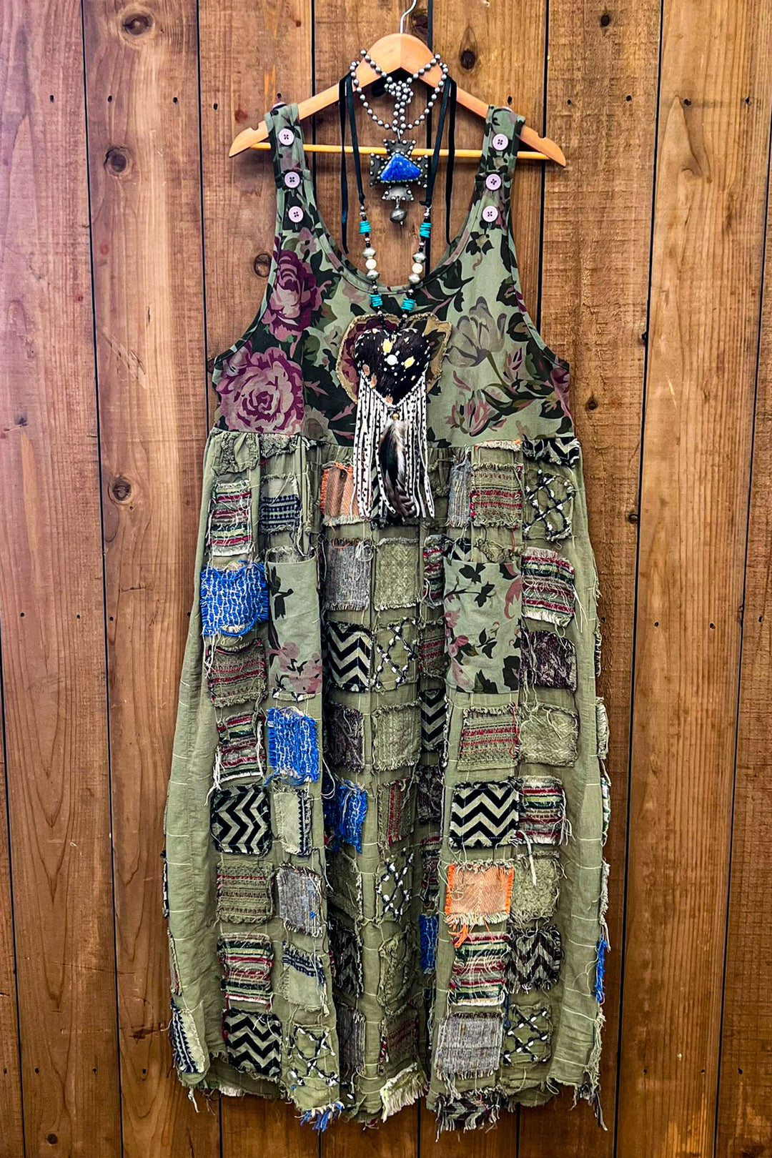 Autumn Meadow Maxi Dress - 100% Cotton - Made in USA