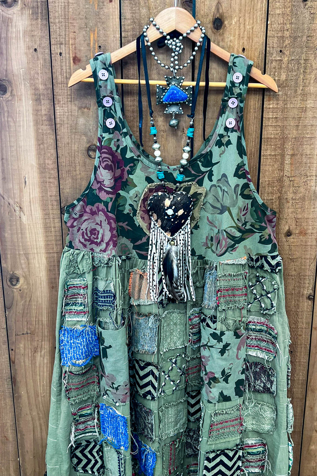 Autumn Meadow Maxi Dress - 100% Cotton - Made in USA