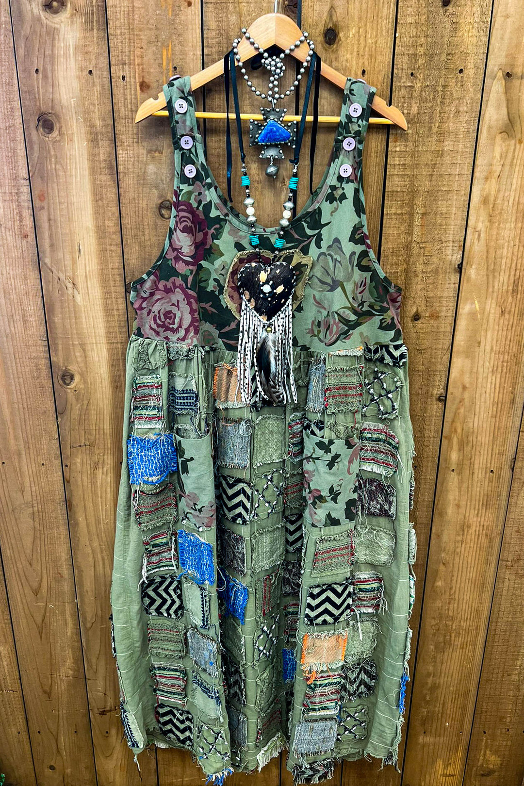 Autumn Meadow Maxi Dress - 100% Cotton - Made in USA