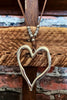 RUSTIC HEART NECKLACE SILVER COLOR