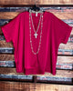 14 - 24 Size - Burgundy Satin Top ------Sale