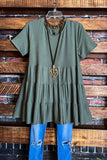UPTOWN GRACEFUL OLIVE TOP