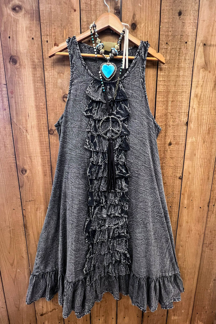 Midnight Skies 1OO% Cotton Tunic - Charcoal Stone