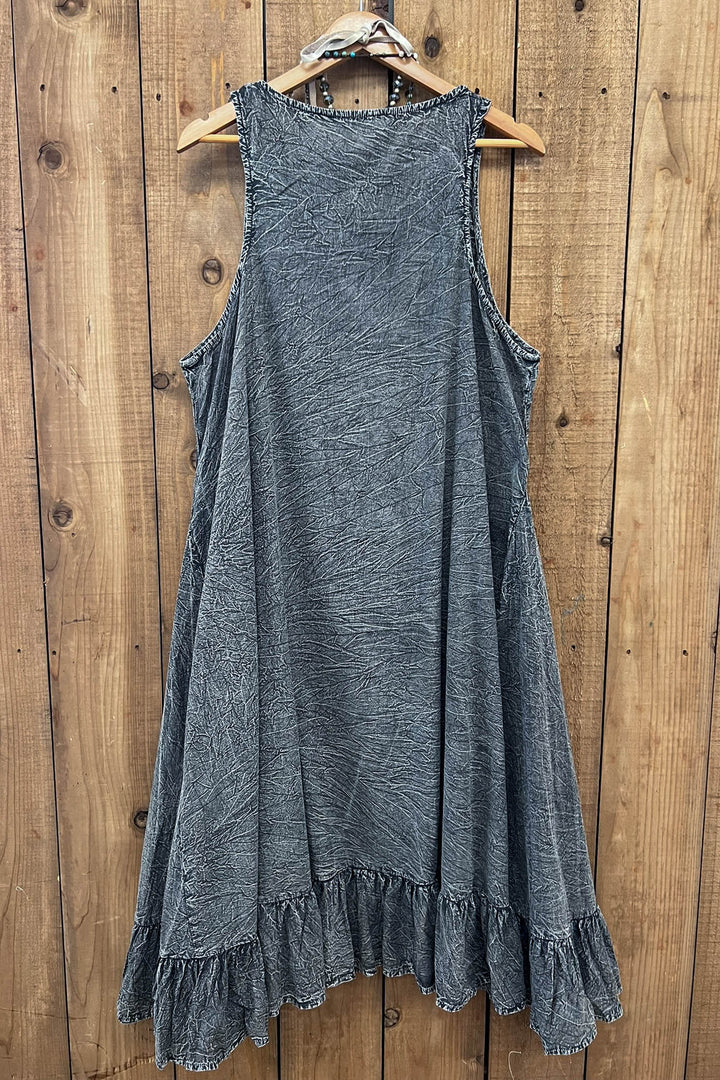 Midnight Skies 1OO% Cotton Tunic - Charcoal Stone