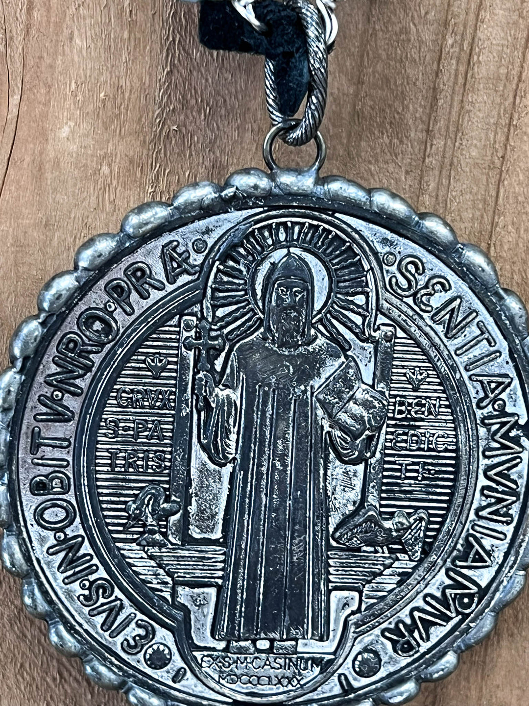 Holy Father Benedict & The Cross Natural Gemstone Necklace