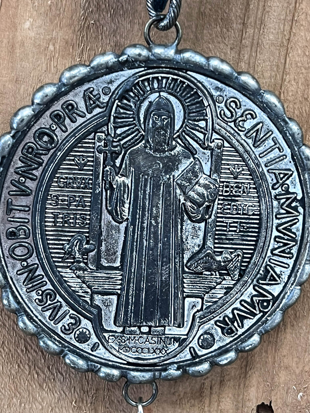 Holy Father Benedict & The Cross Natural Gemstone Necklace