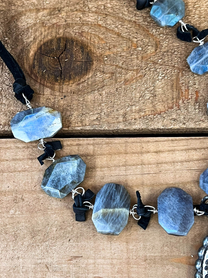 Holy Father Benedict & The Cross Natural Gemstone Necklace