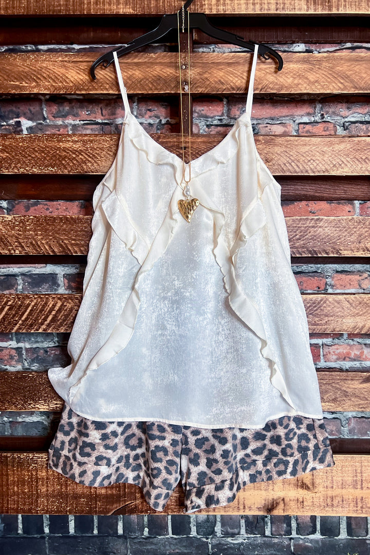 COMFY SOFT LEOPARD PRINT 1X 2X 3X SHORT IN BROWN-------SALE