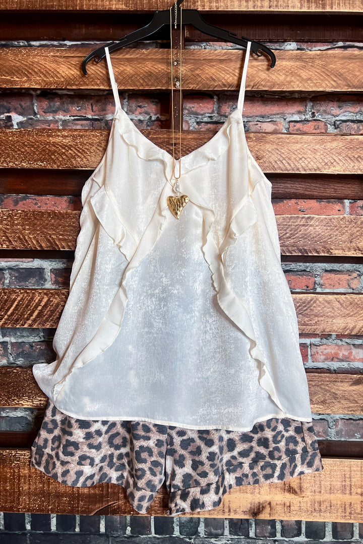COMFY SOFT LEOPARD PRINT 1X 2X 3X SHORT IN BROWN-------SALE