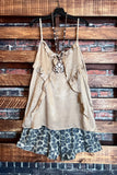 STYLE CRUSH TAUPE SATIN TOP