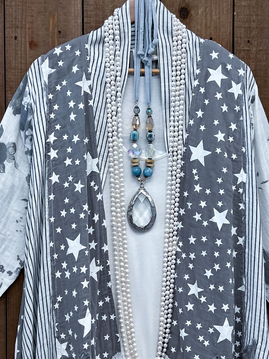 Stars and Stripes Forever Jacket - 100% Cotton - Gray