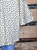 DARLING BE MINE POLKA DOT TUNIC IN BLACK AND CREAM