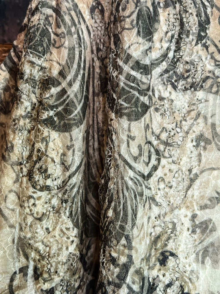 You are so Beautiful Olive & Taupe Lace Tunic