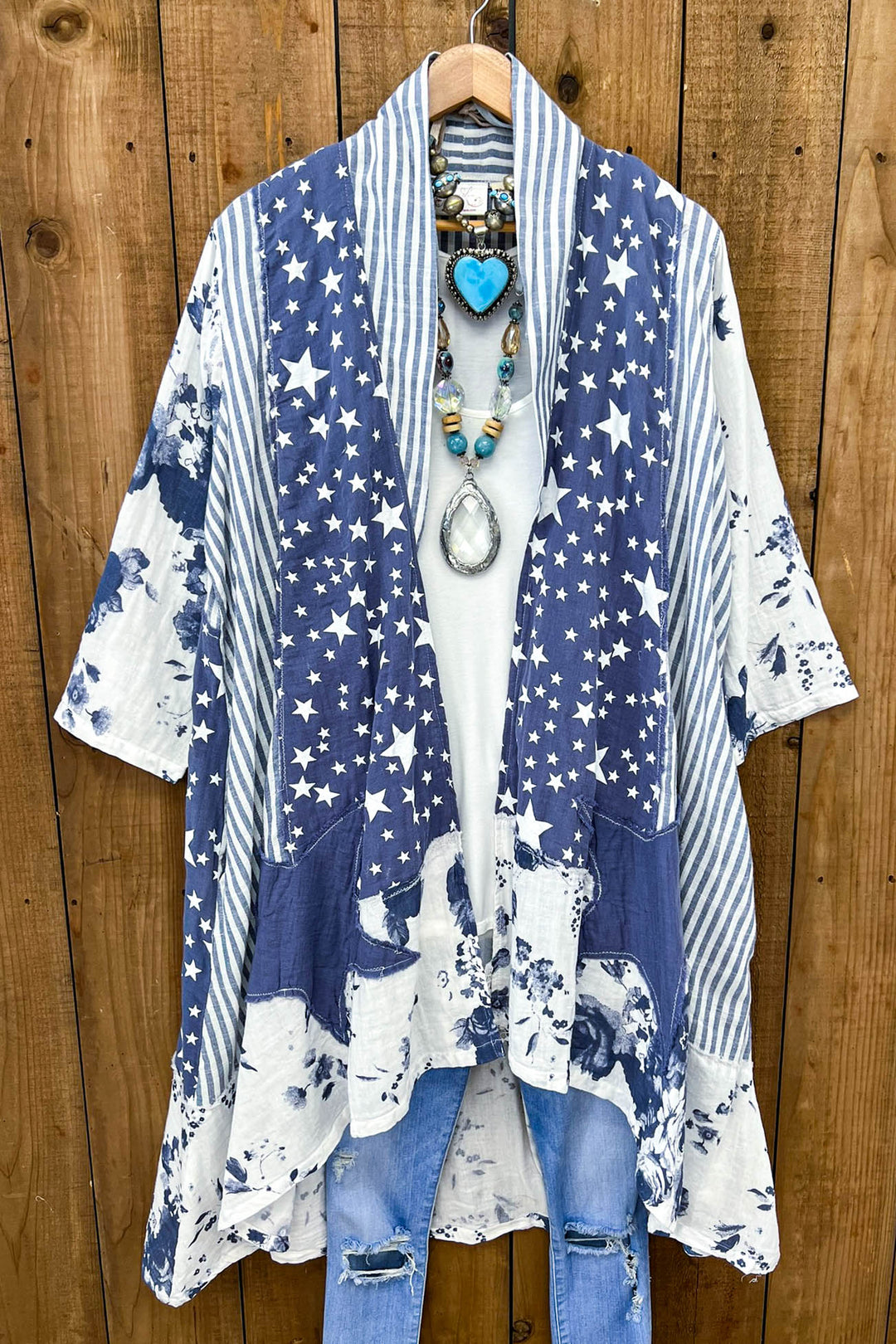 Stars and Stripes Forever Jacket - 100% Cotton - Blue