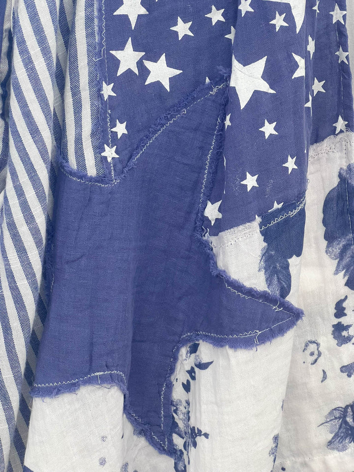 Stars and Stripes Forever Jacket - 100% Cotton - Blue