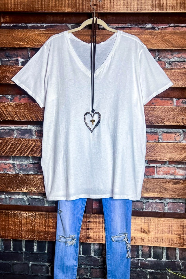 EVERYDAY BASIC 100% COTTON WHITE T-SHIRT