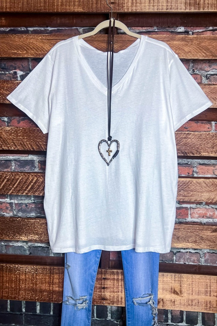 EVERYDAY BASIC 100% COTTON WHITE T-SHIRT