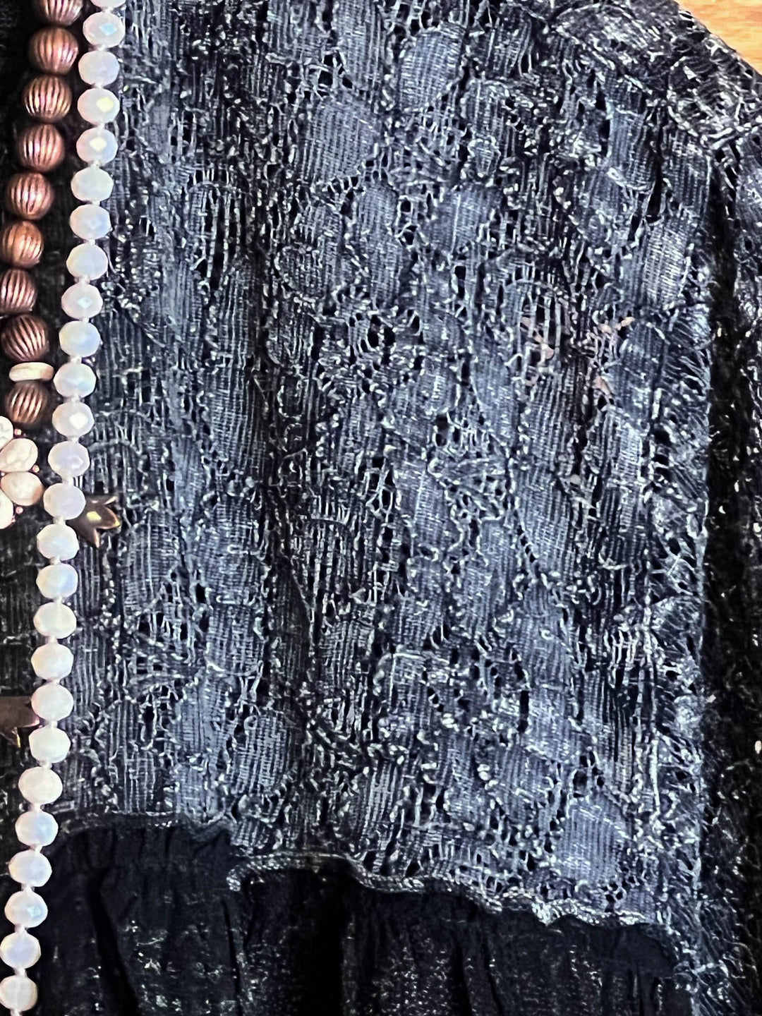 A ROMANTIC TWIST BOHO BLACK DRESS-----------SALE