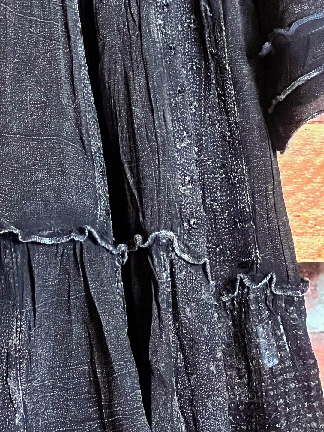 A ROMANTIC TWIST BOHO BLACK DRESS-----------SALE