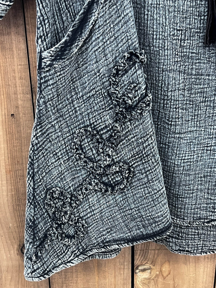 Just The Simple Things 1OO% Cotton Tunic - Charcoal Stone