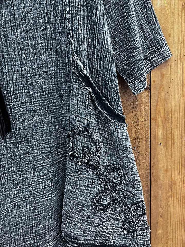 Just The Simple Things 1OO% Cotton Tunic - Charcoal Stone