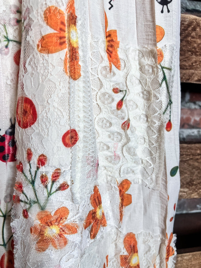 A PIECE OF MY HEART LADYBUG & FLORAL LACE JACKET