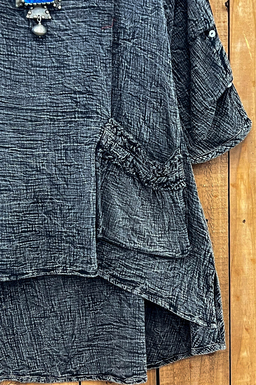 Stormy Skies 1OO% Cotton Tunic - Charcoal Stone