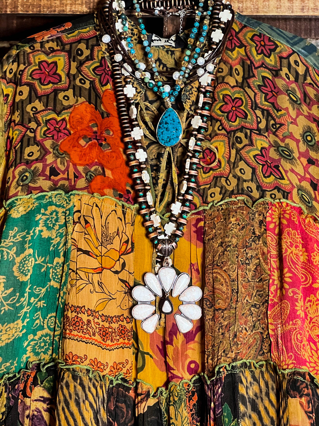 Patchwork Enchantment Beauty Multi-Color Tunic
