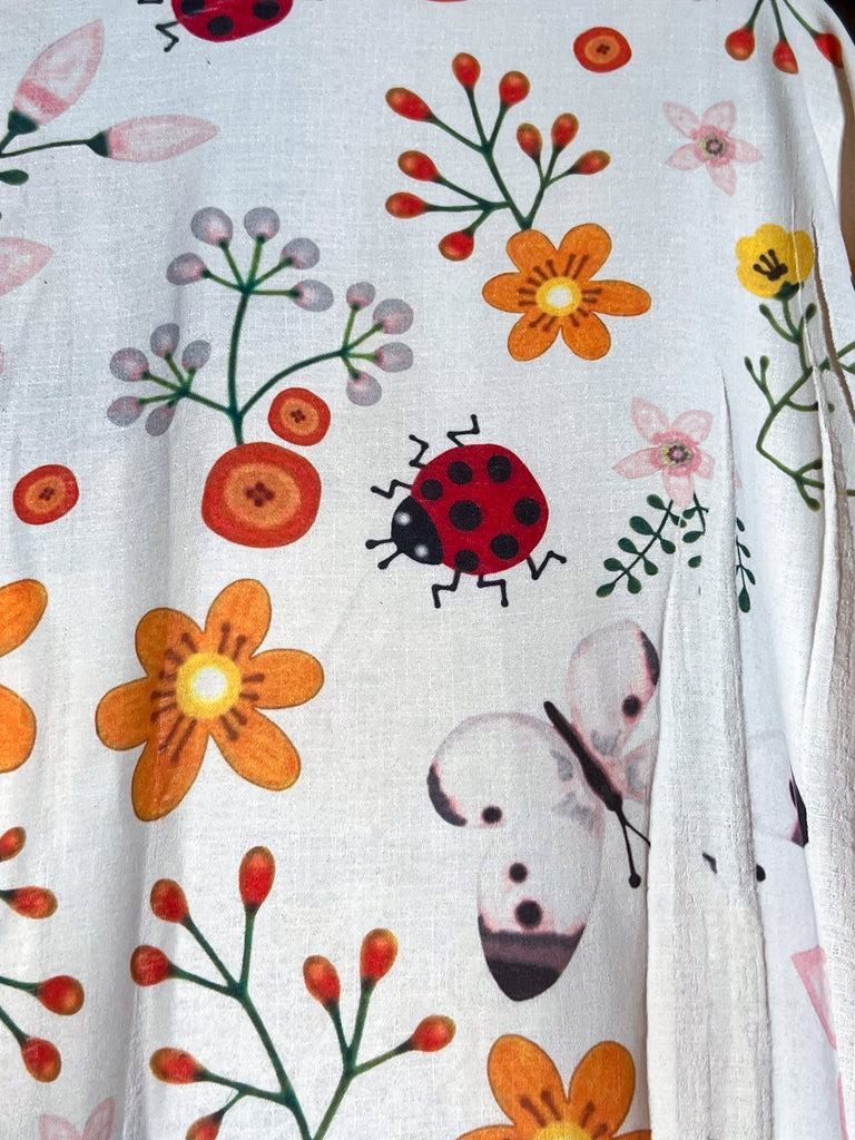 A PIECE OF MY HEART LADYBUG & FLORAL LACE JACKET