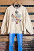 THE ART FOR THE SOUL 100% COTTON COMFY SOFT SWEATSHIRT IN BEIGE OATMEAL