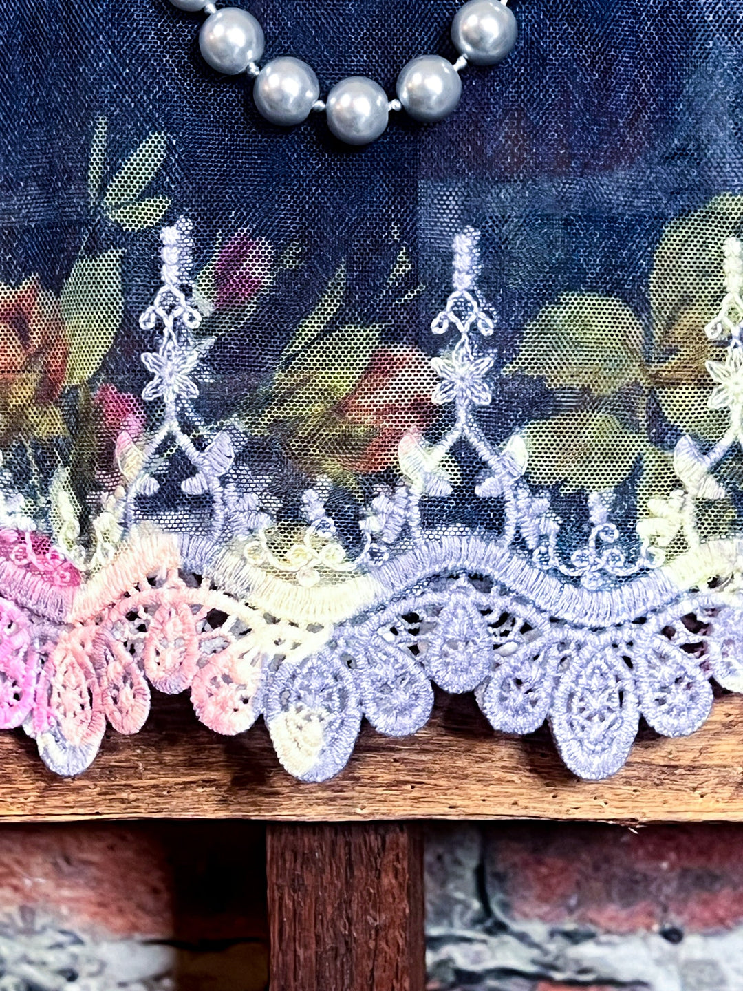 Promise In My Heart Denim & Roses Lace Layering Top