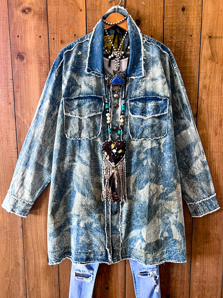 We Are the People Denim Oversized Shirt Jacket - 100% Cotton