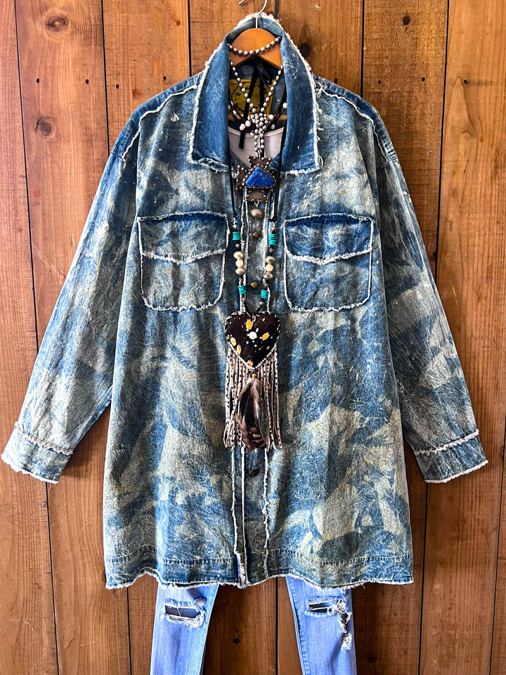 We Are the People Denim Oversized Shirt Jacket - 100% Cotton
