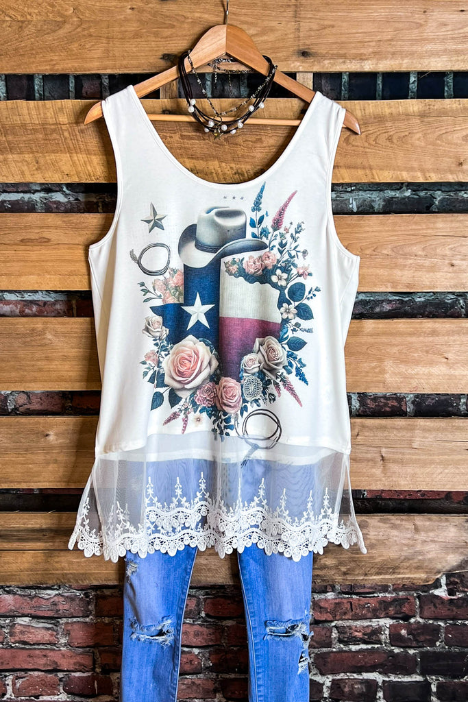 Texas Western Tank Top in Multi-Color