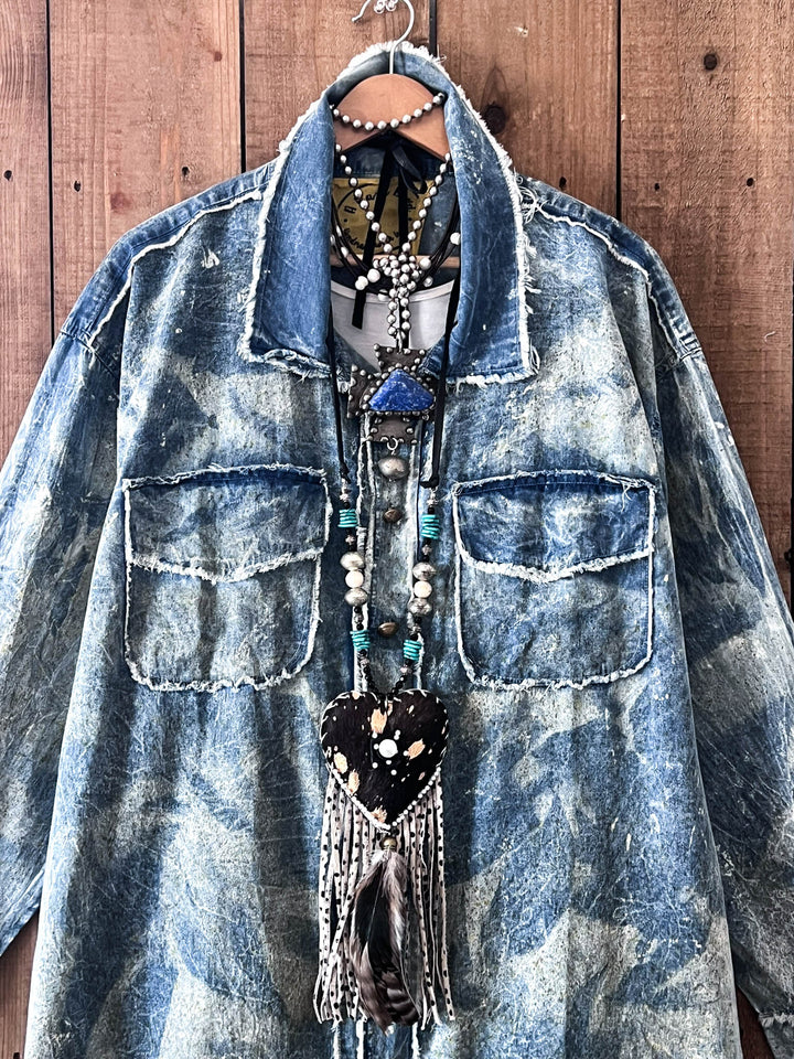 We Are the People Denim Oversized Shirt Jacket - 100% Cotton