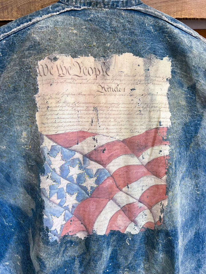 We Are the People Denim Oversized Shirt Jacket - 100% Cotton