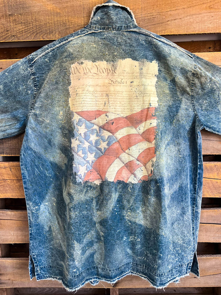We Are the People Denim Oversized Shirt Jacket - 100% Cotton
