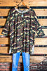 CHASING STARS CAMO TUNIC IN CAMO GREEN