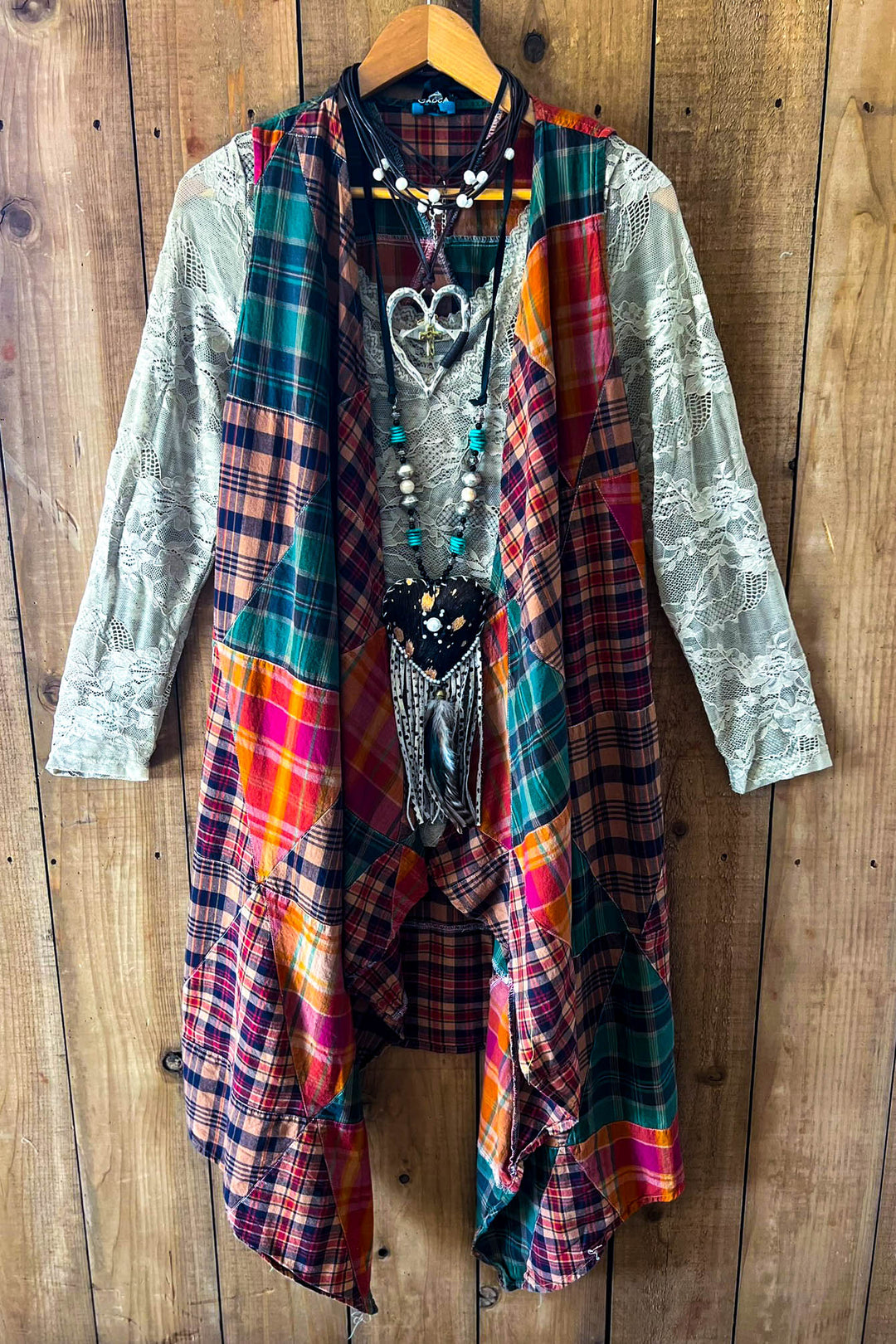 Rustic Canyon Patchwork Vest - 100% Cotton - Made in USA
