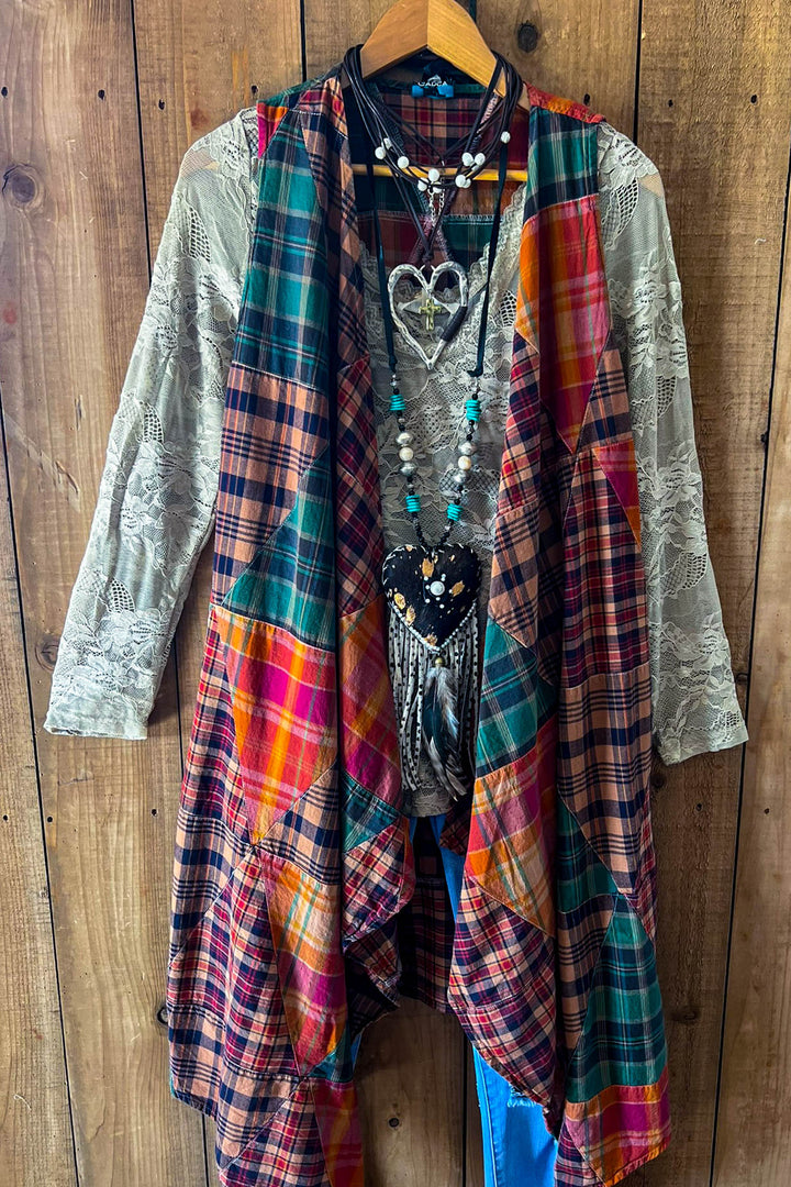 Rustic Canyon Patchwork Vest - 100% Cotton - Made in USA