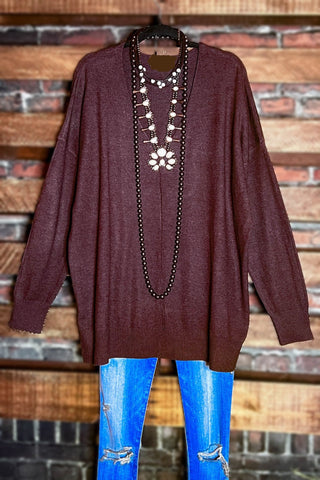 FOREVER PERFECTLY SIMPLE & OVERSIZED T-TUNIC IN FIRED BRICK
