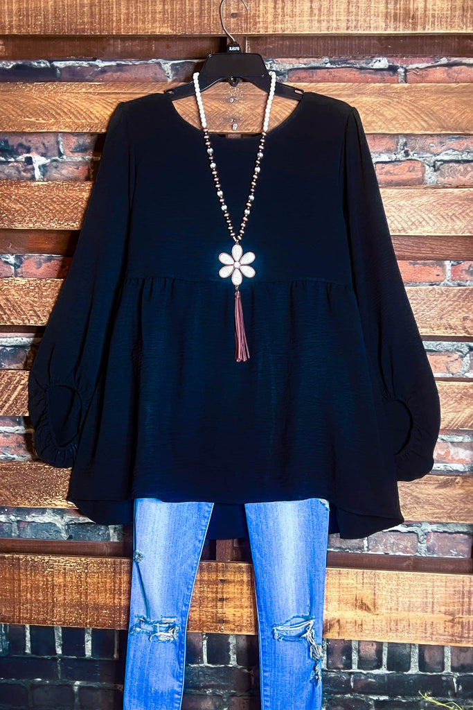 COOL PERFECTION OVERSIZED BLACK BABYDOOL TOP