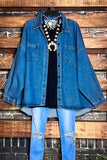 This Is The One Denim Shirt Jacket Oversized