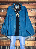 This Is The One Denim Shirt Jacket Oversized