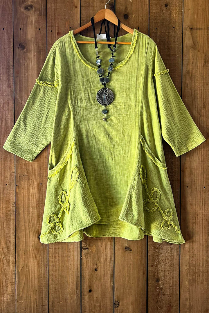 Just The Simple Things 1OO% Cotton Tunic - Green