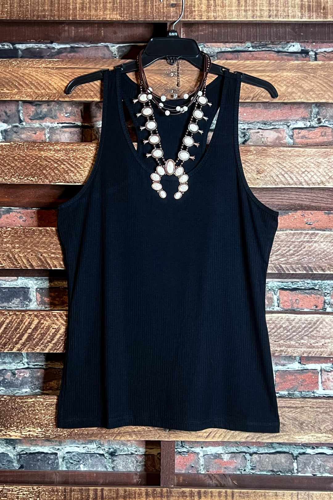 COMFY AND COZY TOP TANK BLACK ----------SALE
