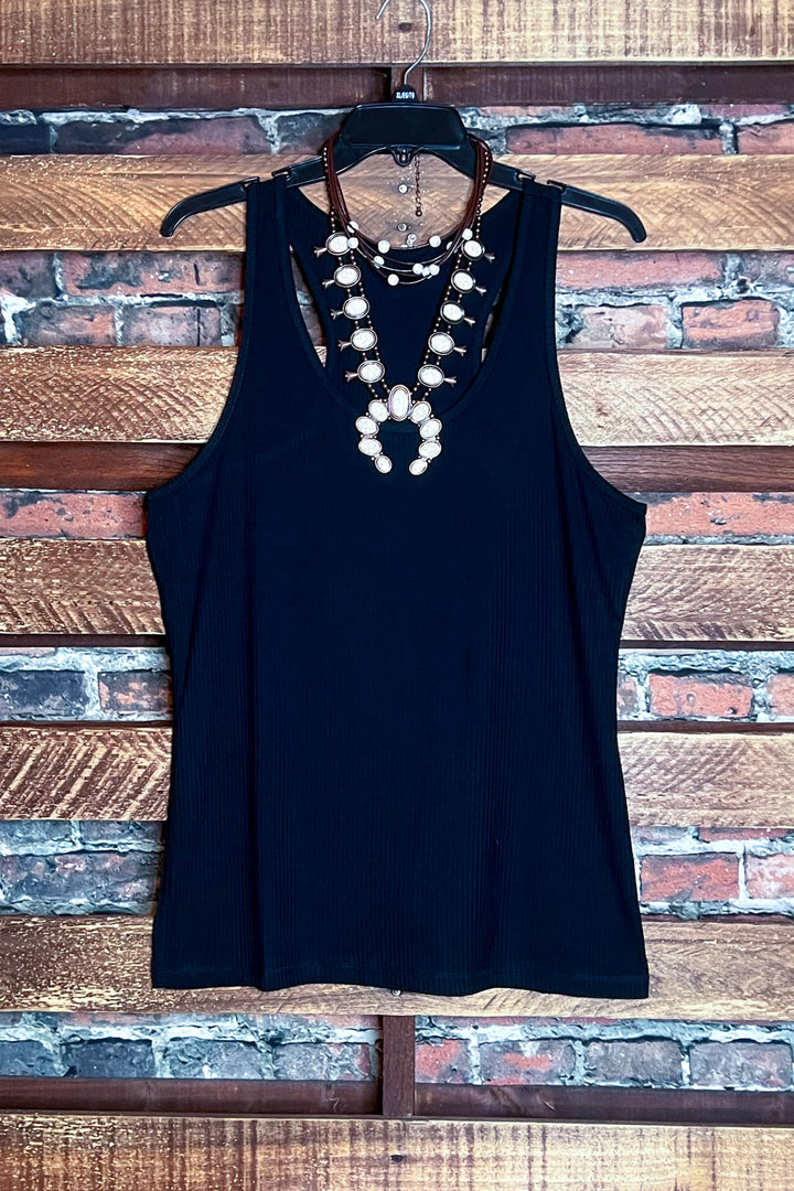 COMFY AND COZY TOP TANK BLACK ----------SALE